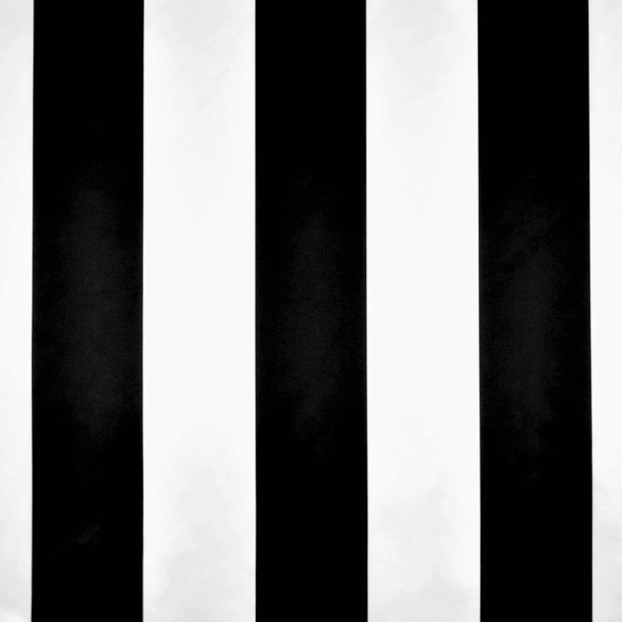Black/White Wide Stripe Matte Satin